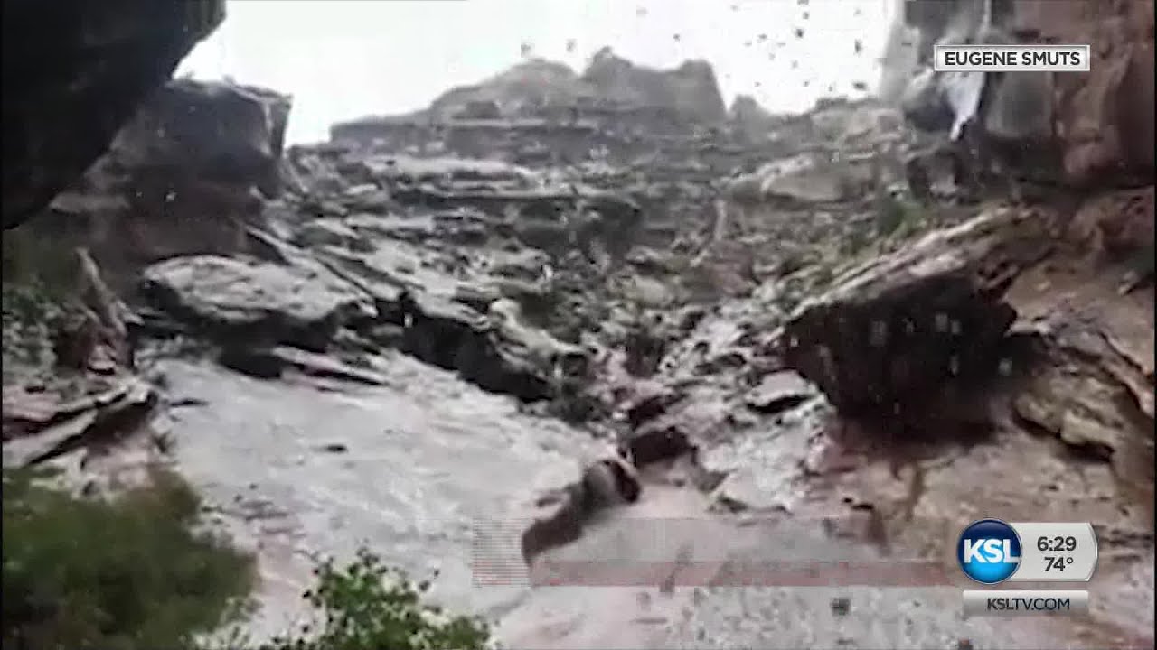 Video shows how fast deadly flash flooding filled Slot Canyon