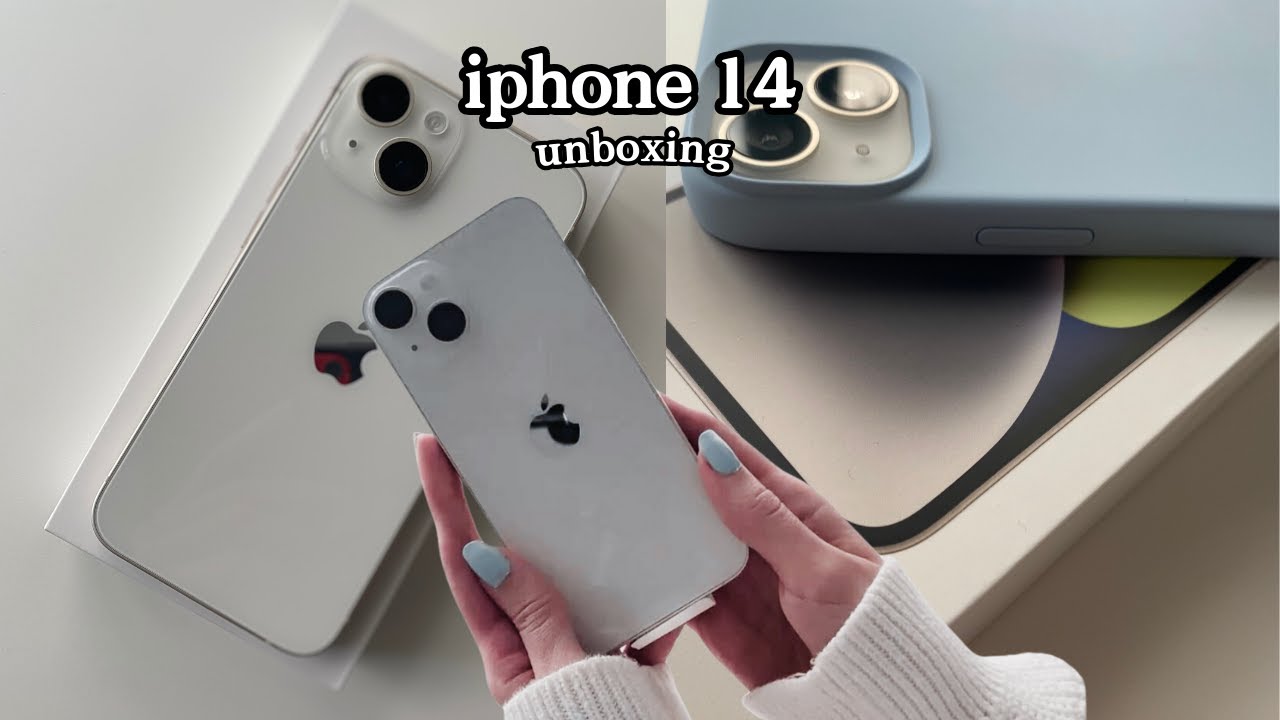 iPhone 14 ✨starlight✨ unboxing + accessories, camera test ･ﾟ✧:･.☽˚｡･ﾟ✧:･.: