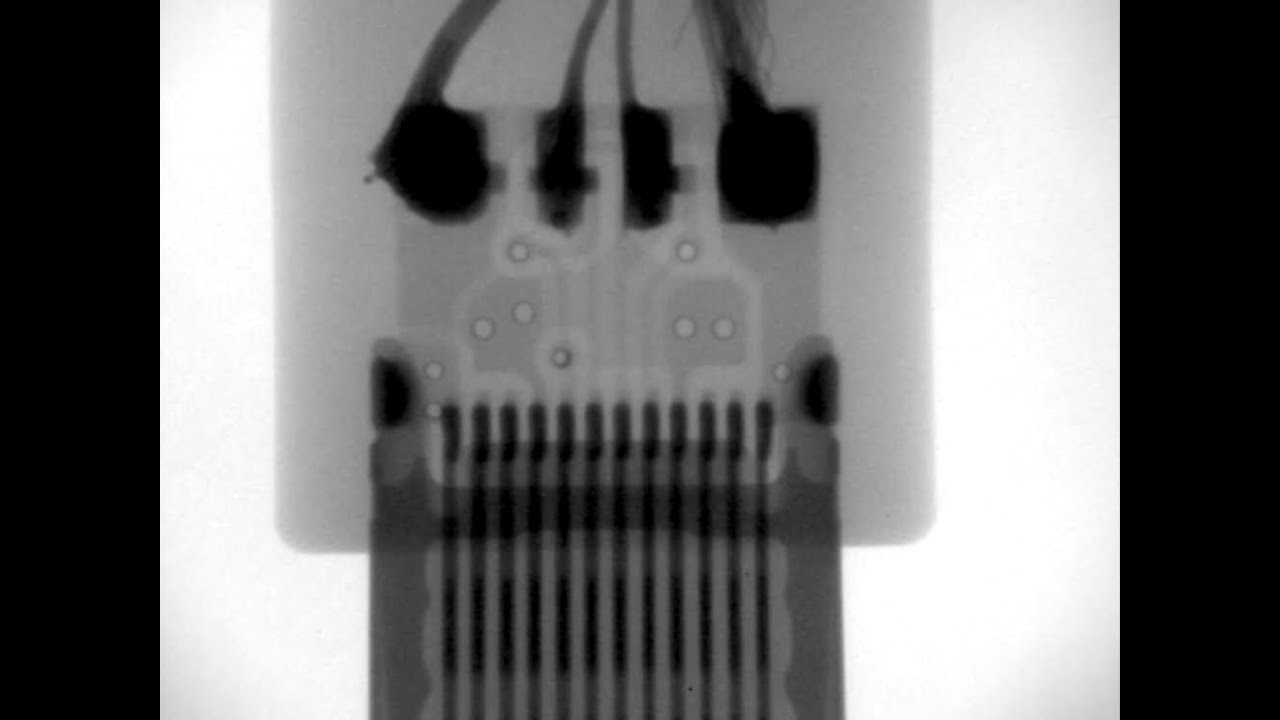 Using our Glenbrook JewelBox-70T X-ray machine to look inside a USB cable without damaging it.