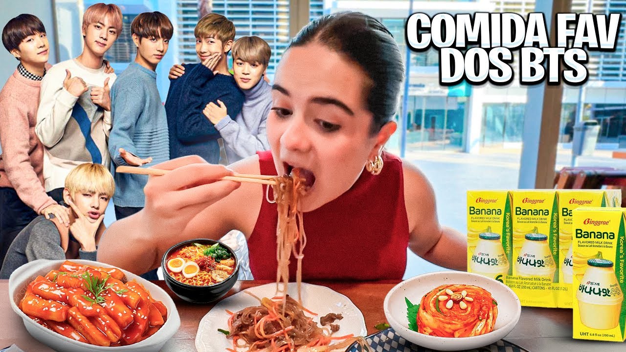 PASSEI 24H COMENDO AS COMIDAS FAVORITAS DO BTS
