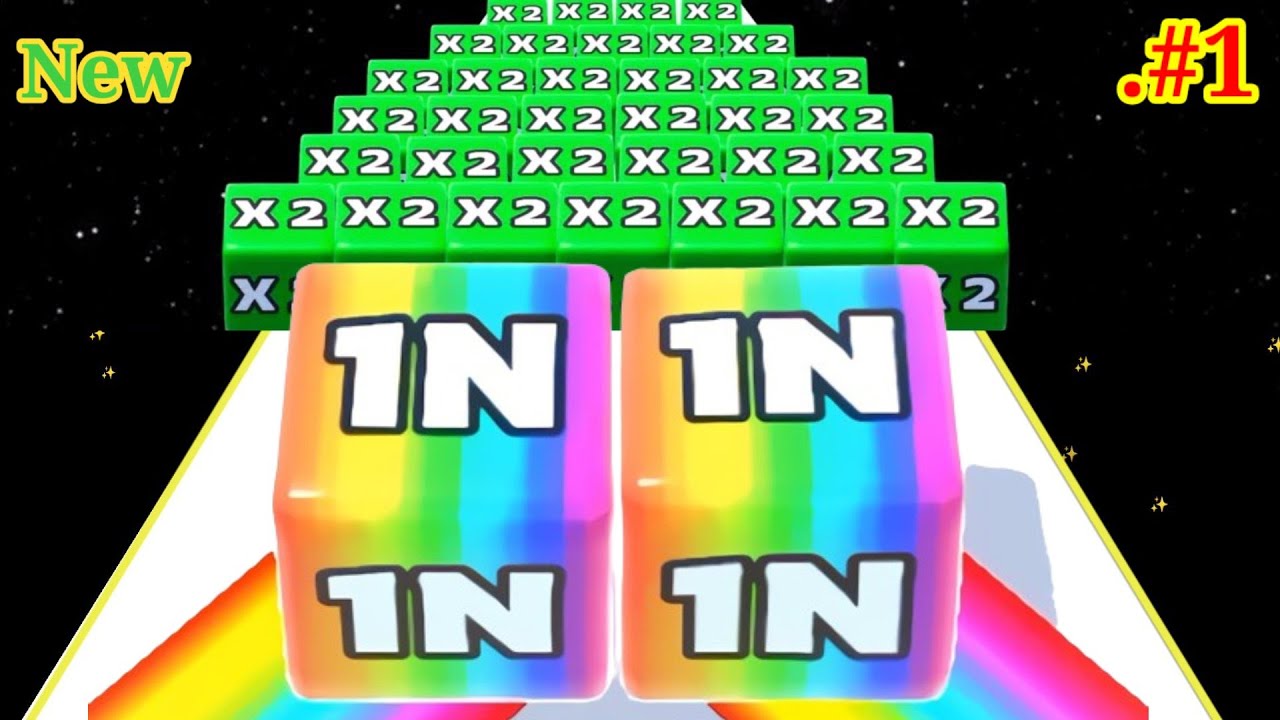 JELLY RUN 2048 cubes runner 🆚 merge watermelon run 2048 ball gameplay part 22