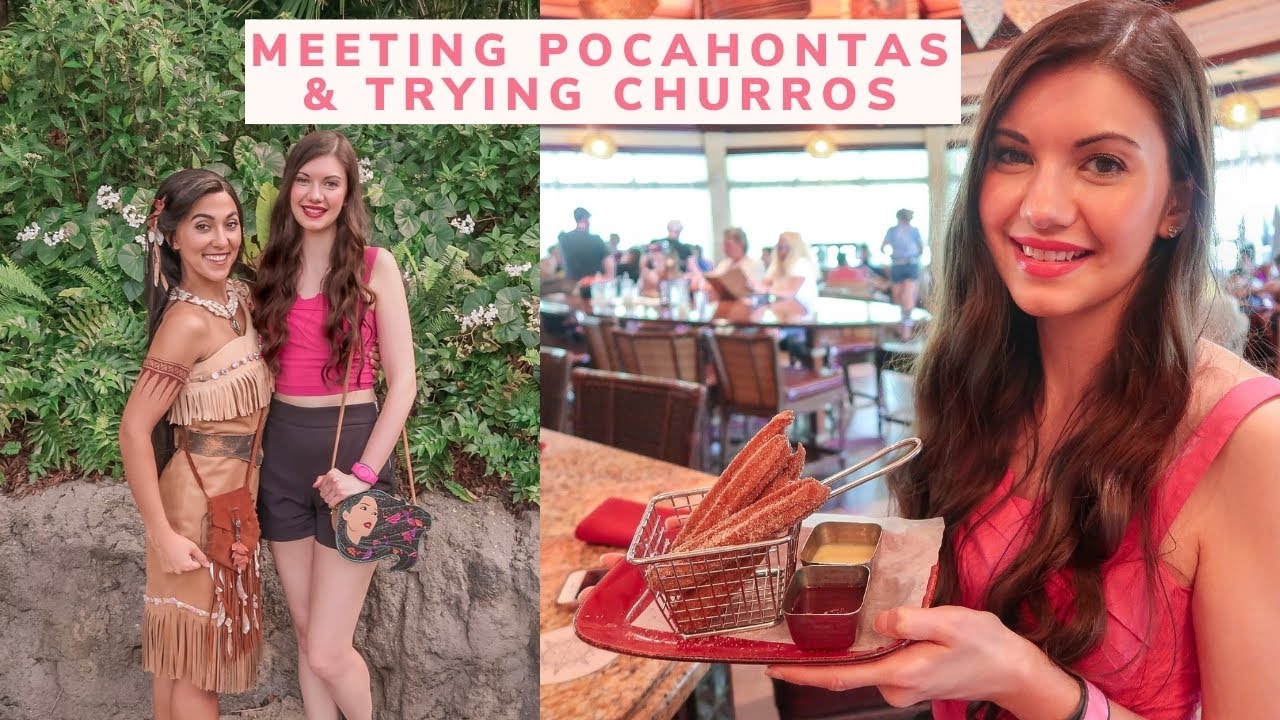 Meeting Princess Pocahontas, Trying Churros, Cute Animals | Disney World's Animal Kingdom Vlog