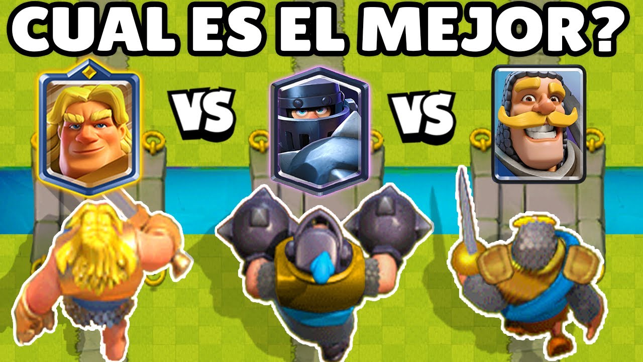 CUAL ES EL MEJOR CABALLERO de CLASH ROYALE? | CABALLERO DORADO vs MEGACABALLERO vs CABALLERO
