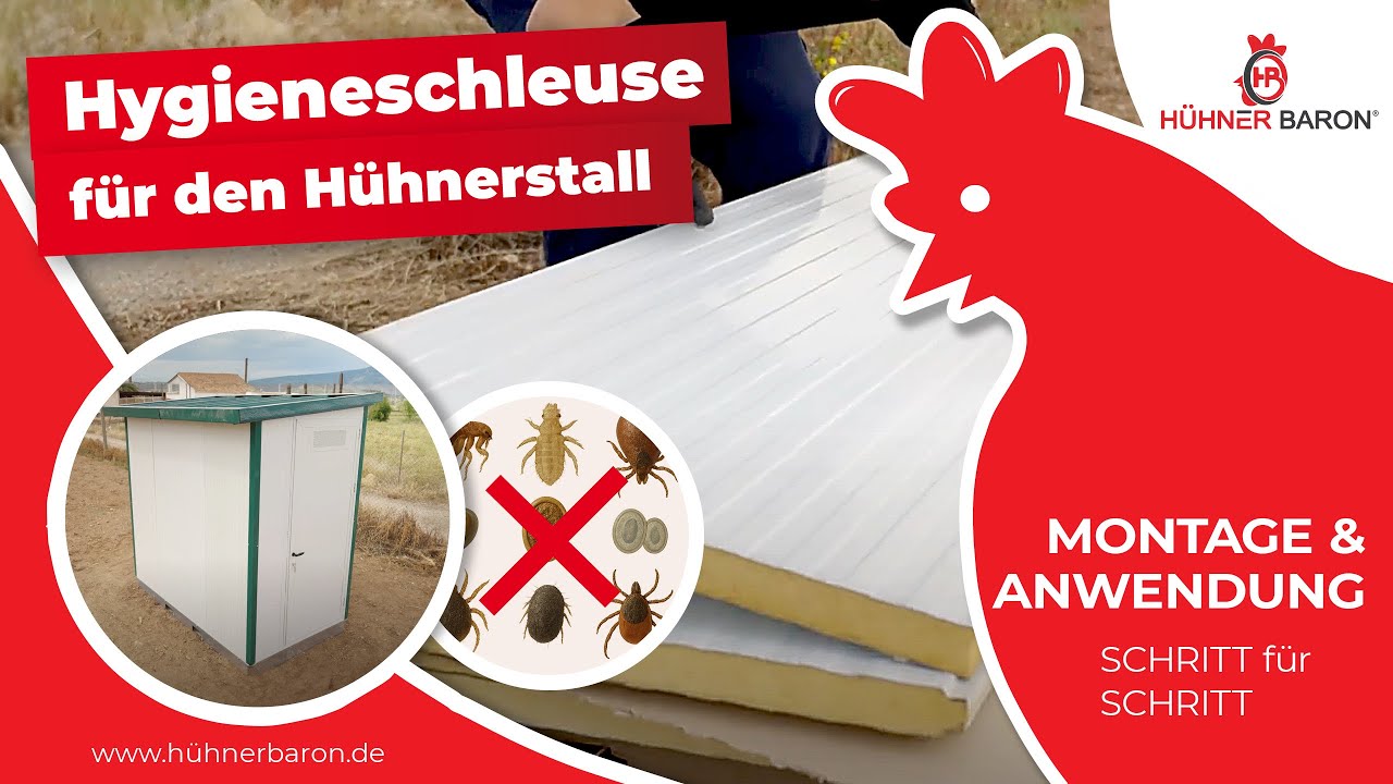 🐔 Hygieneschleuse f&uuml;r den H&uuml;hnerstall &ndash; Montage & Anwendung | H&Uuml;HNERBARON Tutorial