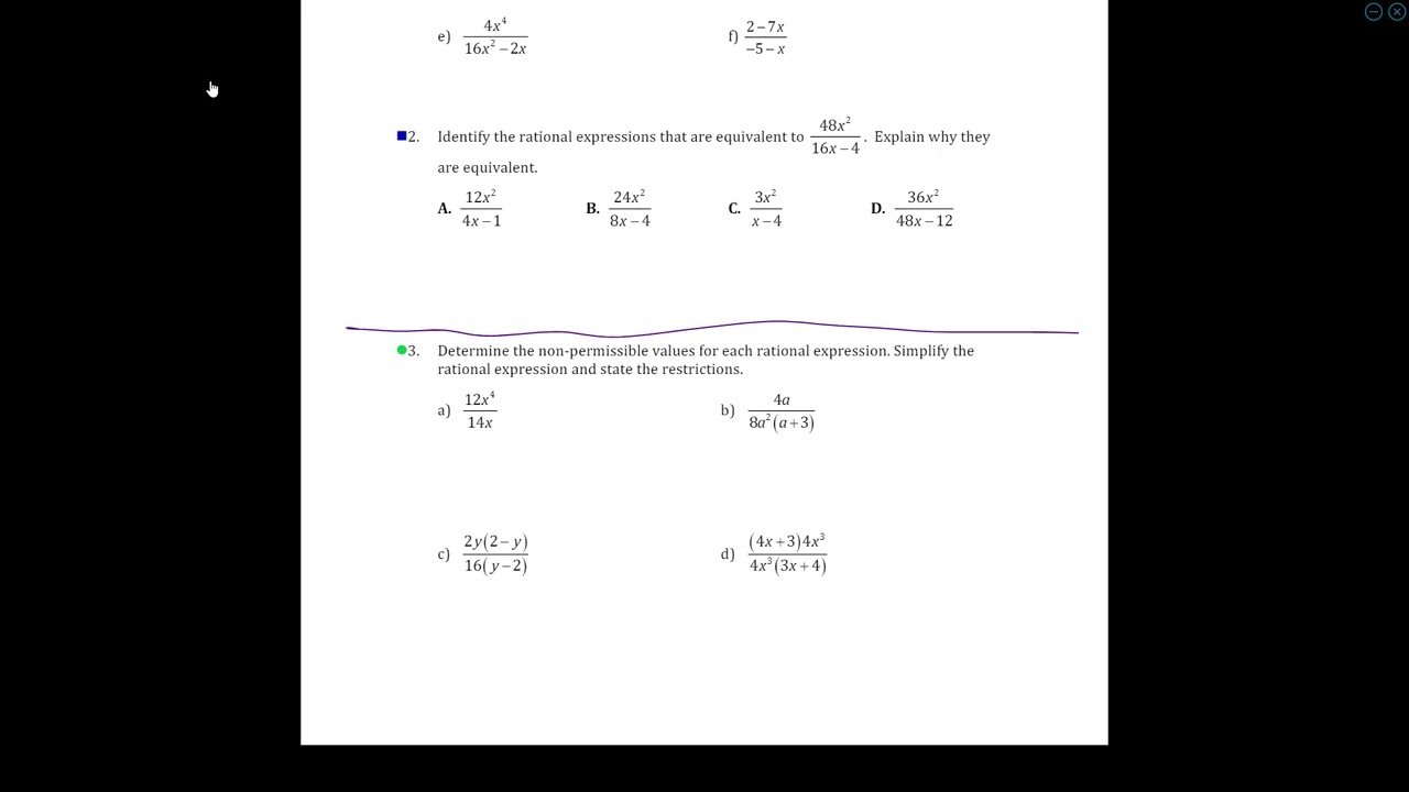 1.1c- Simplifying Rational Expressions P3