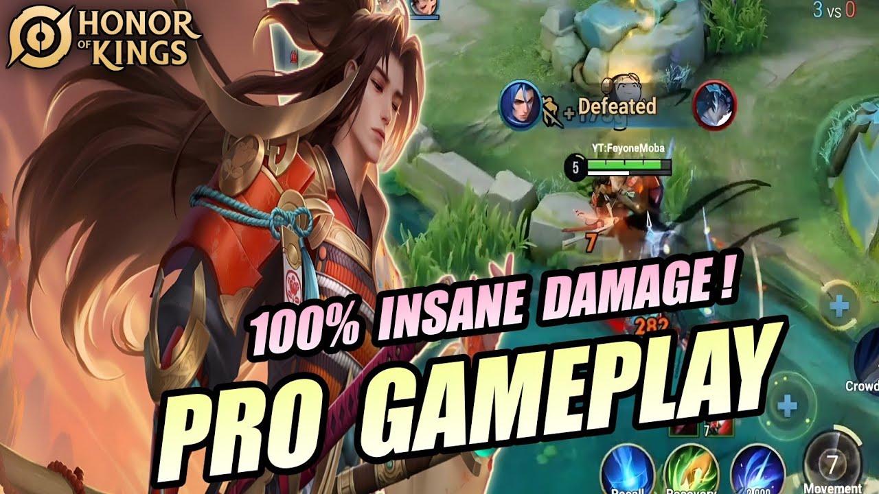 Ukyo Tachibana Pro Gameplay 100% INSANE DAMAGE! - Best Fighter Jungle OVER POWER | Honor of Kings