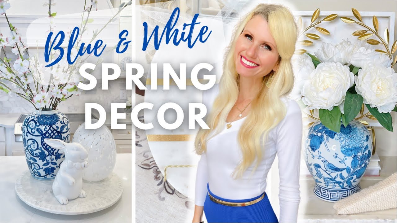 💙 HOME DECORATING IDEAS | BLUE & WHITE DIY SPRING HOME DECOR | ROOM STYLING TIPS