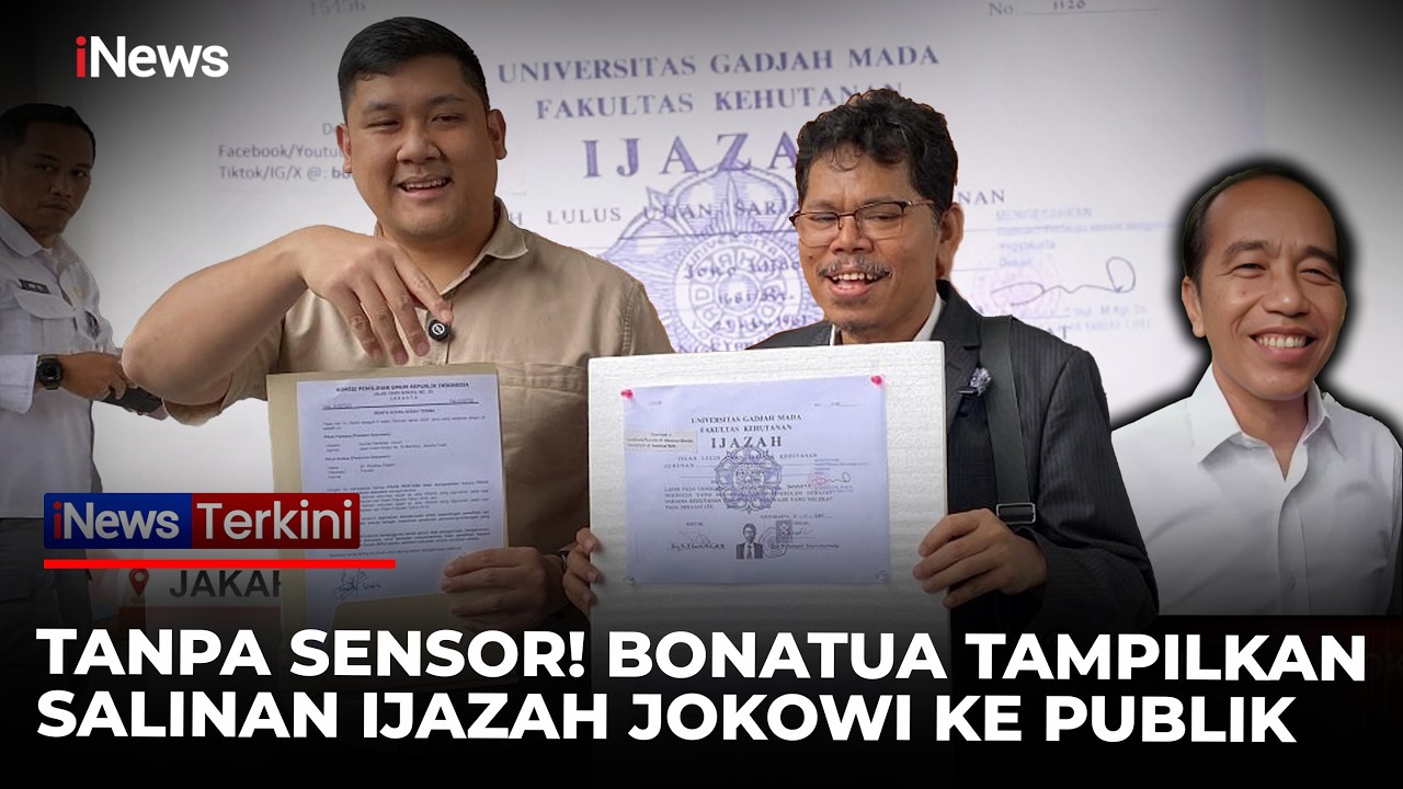 Penampakan Salinan Ijazah Jokowi Tanpa Sensor Ditunjukkan Bonatua ke Publik | iNews Terkini