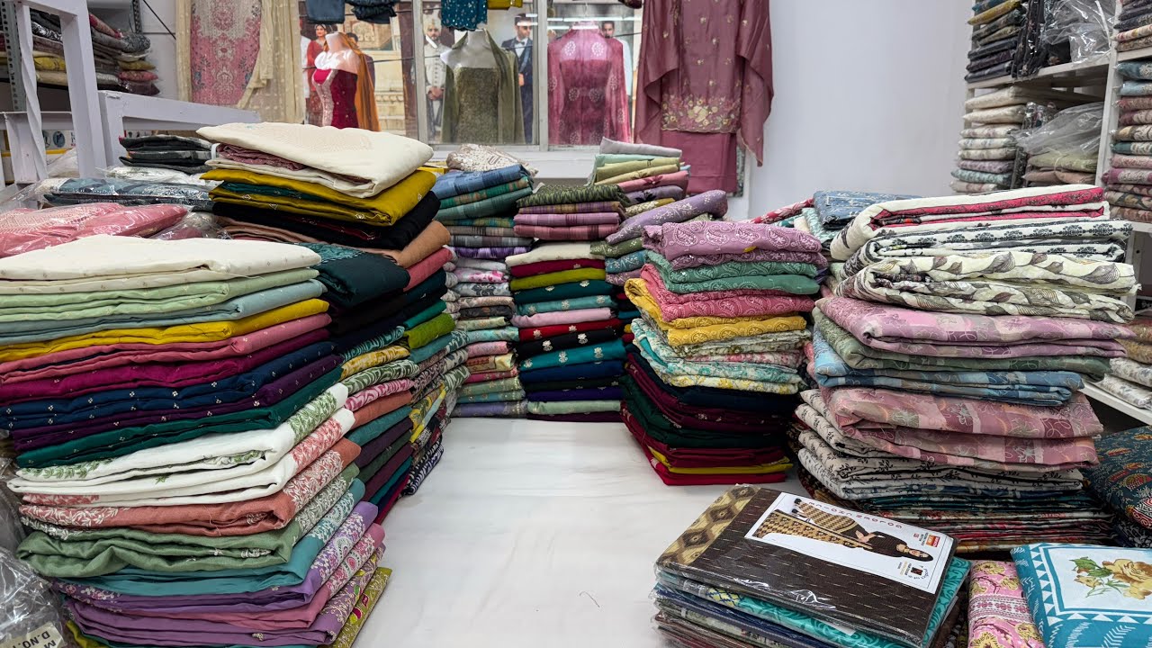 Chickpet Wholesale Unstitched Dress Materials | Best Salwar Fabrics with Single Piece Courier Avl