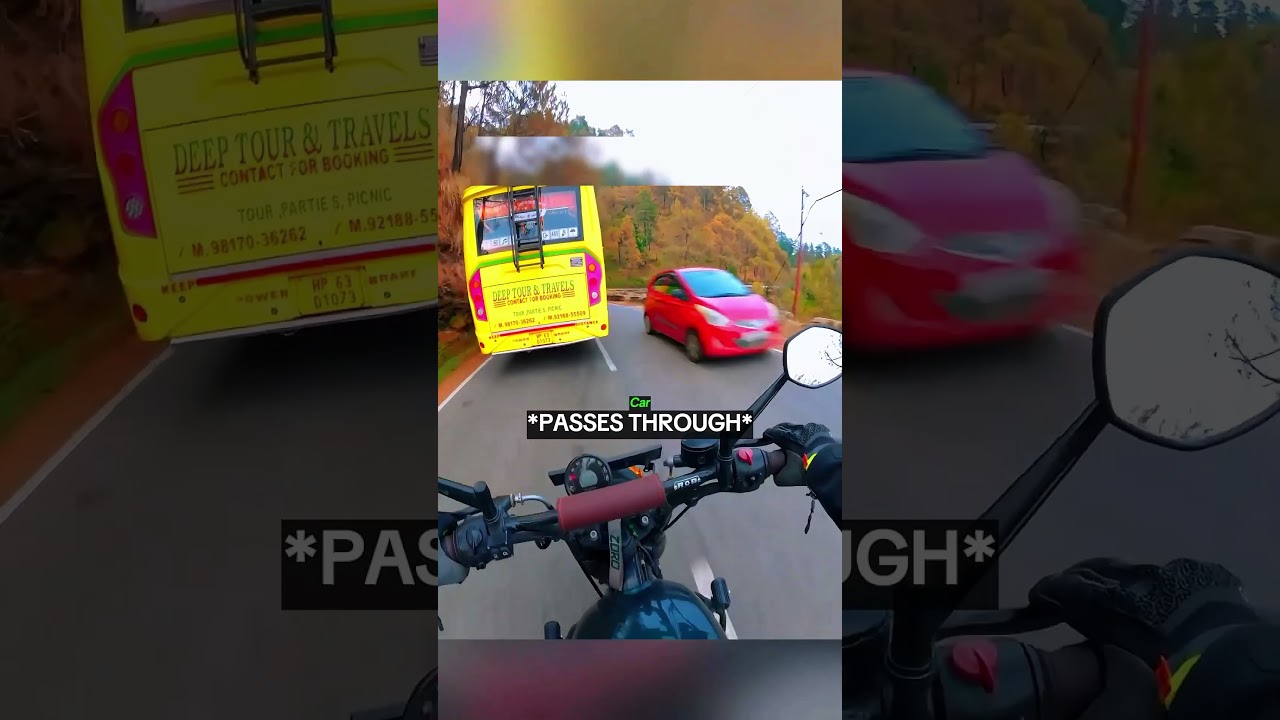 Bus Driver Saves Biker From Crash! 🤯