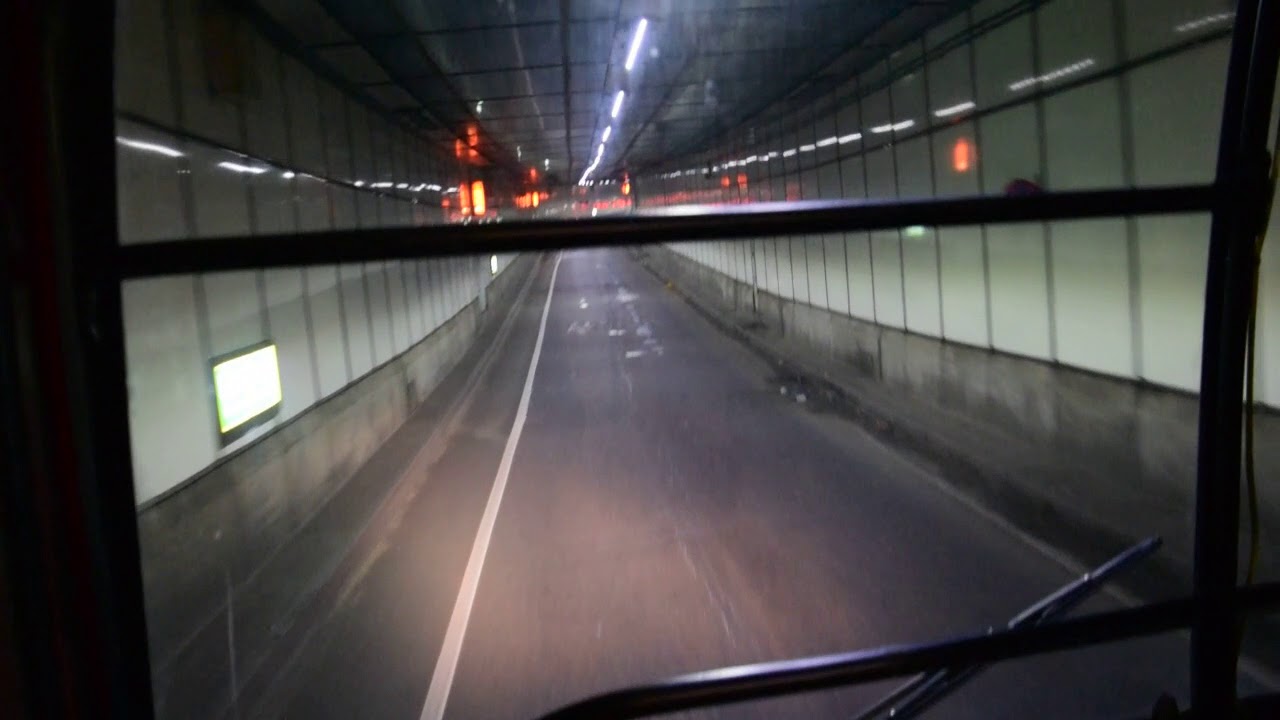 1960s AEC Merlin bus through Aldwych Underpass!