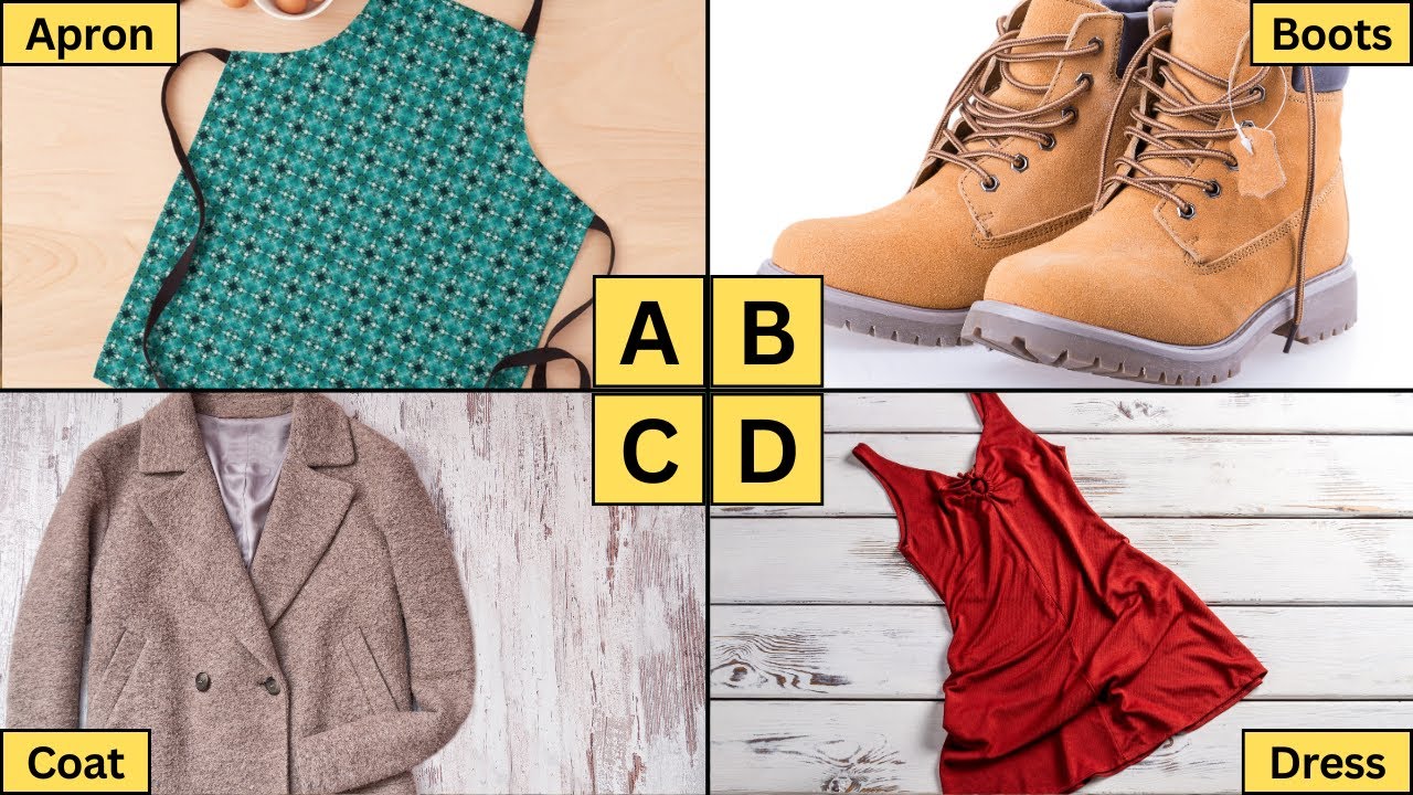 ABC Clothing and Accessories| Learn Alphabet from A to Z | Beautiful clothes for Kids