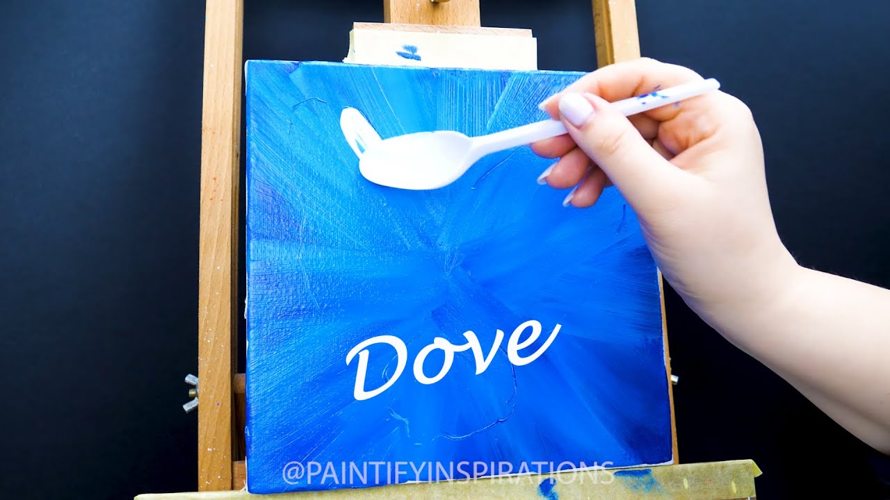 Simple Dove Acrylic Painting Tutorial Easy | Satisfying ASMR