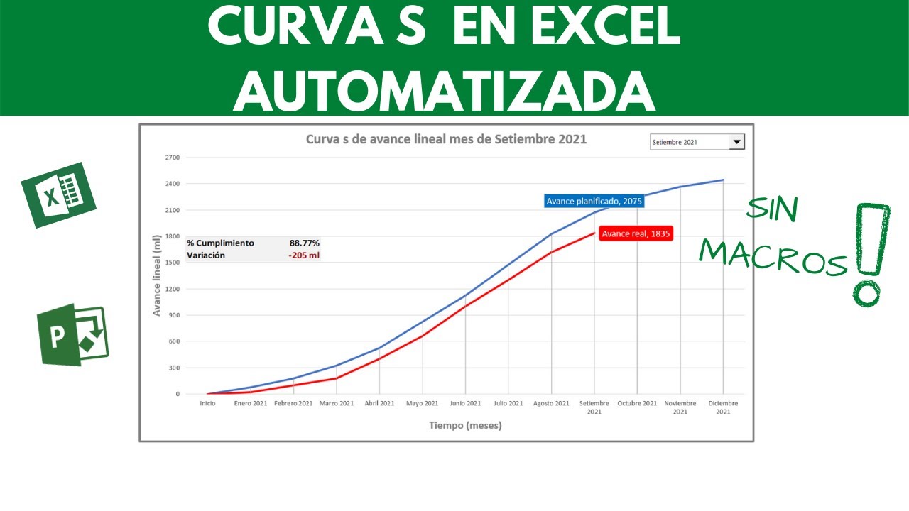 CURVA S EN EXCEL AUTOMATIZADA / SIN MACROS O VBA