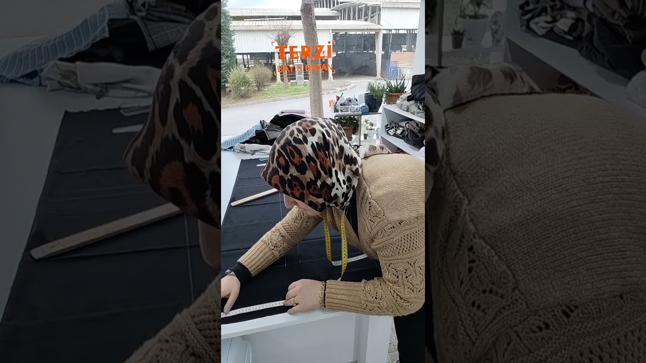 Düz dar etek cizimi | Kapalı yırtmaç detayı ✂️
