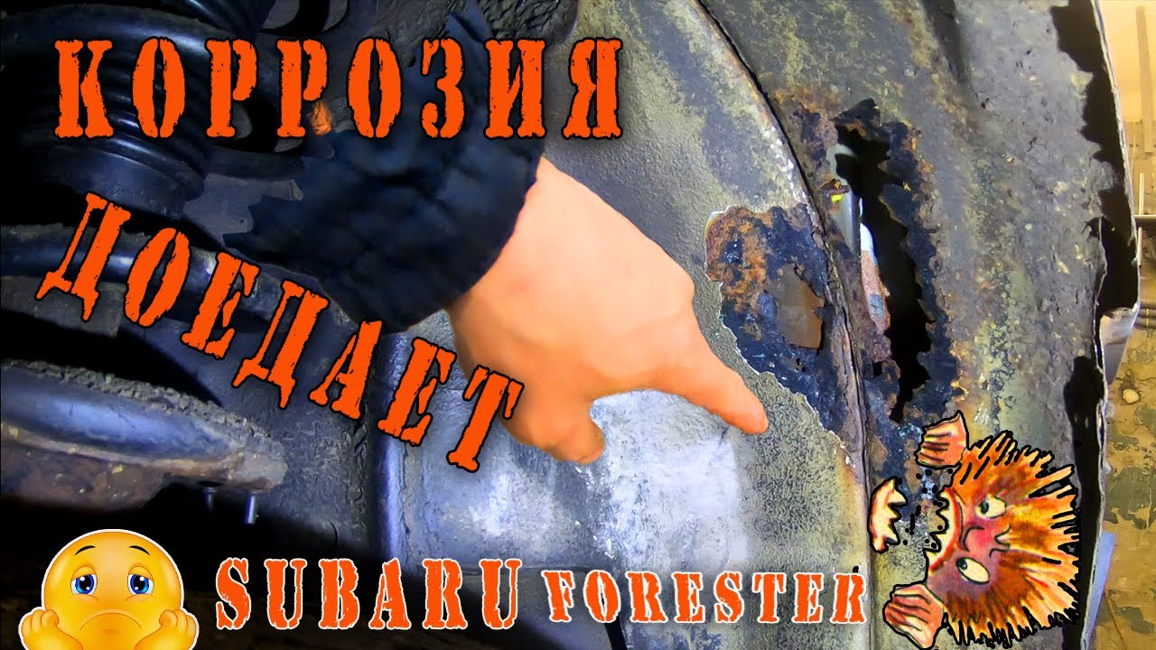 😱Коррозия доедает  Forester 😬нашёл метал в порогах💪