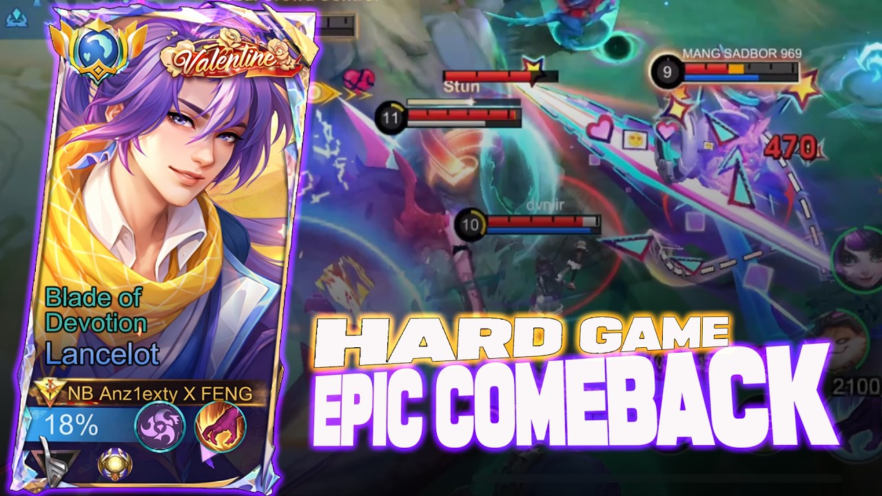 GAME SERU EPIC COMEBACK‼️ GAMEPLAY TOP GLOBAL LANCELOT - MLBB