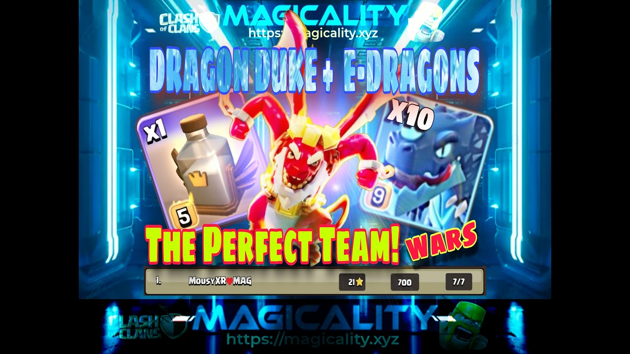 TH18 EDragons Revive Spell + Dragon Duke CWL (#16) #mousy #coc #clashofclans #supercell #mvp #fyp