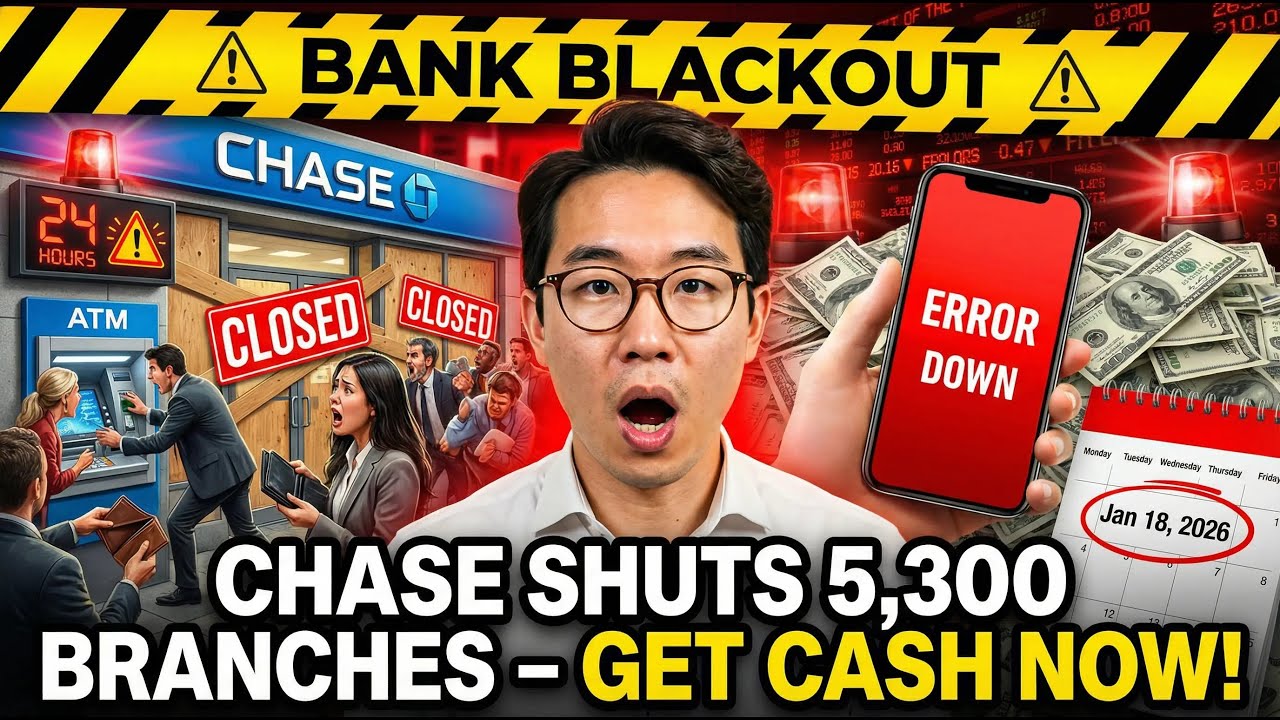 BANK BLACKOUT: Chase Shuts 5,300 Branches for 24 Hours – No Backup Plan (Get Cash NOW)