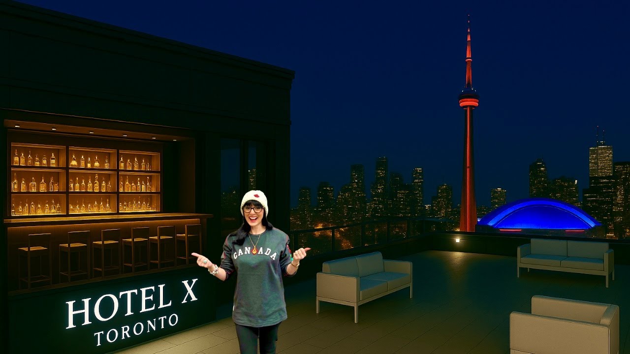 🇨🇦INSANE VIEWS - HOTEL X TORONTO! Full Tour! MIND-BLOWING Rooftop Pool/Bar! Why THIS IS A MUST-STAY!