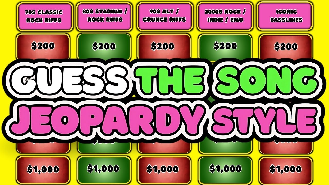 Iconic Guitar Riffs Jeopardy! 🎸 Guess the Song | Music Quiz | Quiz Burst