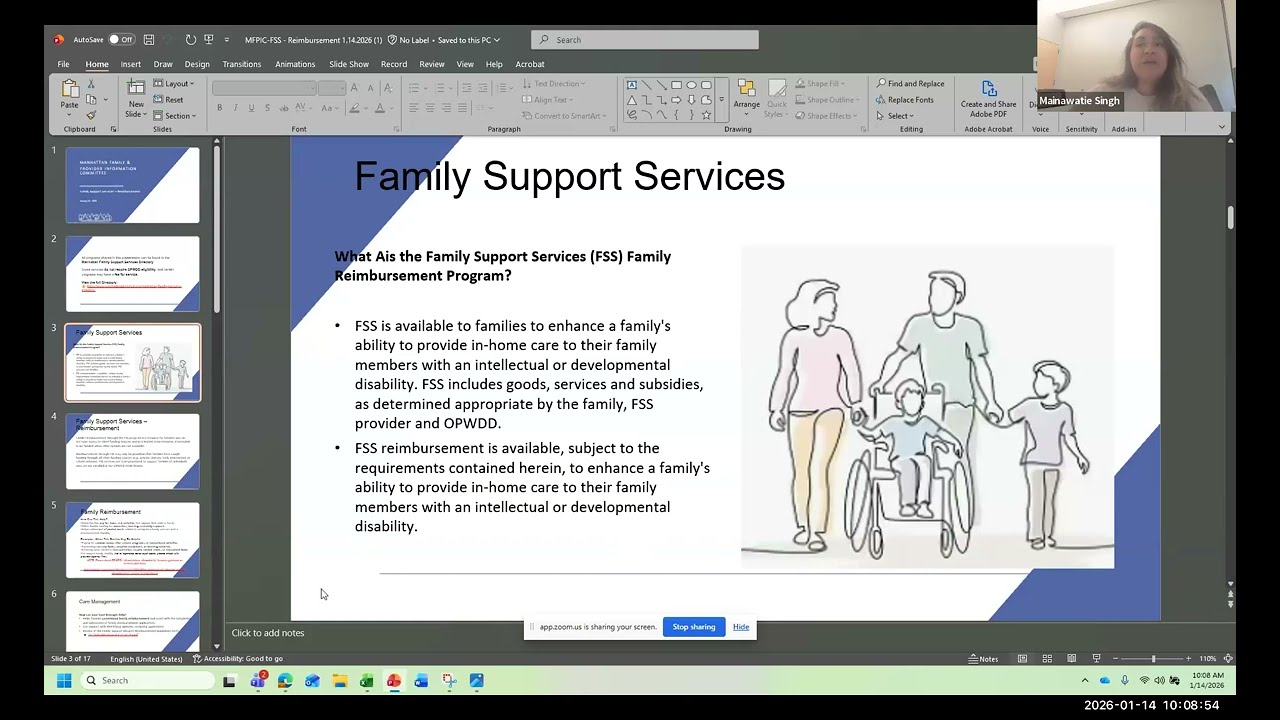 Family & Provider Information Committee Meeting 1/14/26