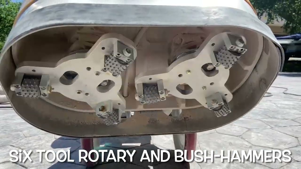 Modify a Concrete Driveway with Bush Hammers