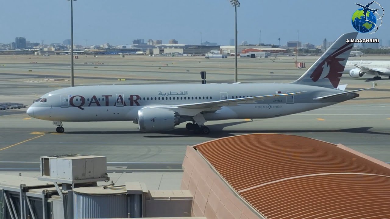 اقلاع القطرية من جدة والهبوط في الدوحة في الطريق الى بوكت تايلند
