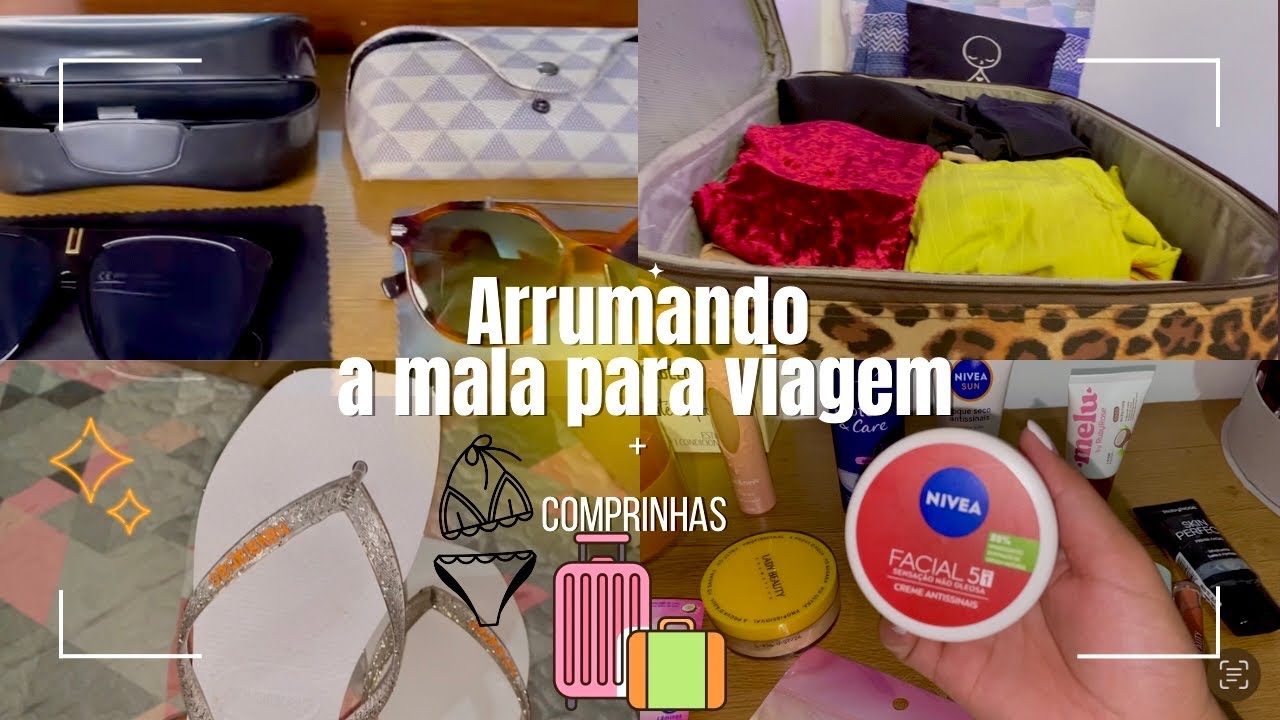 ARRUMANDO MINHA MALA PARA VIAGEM 🤩💛