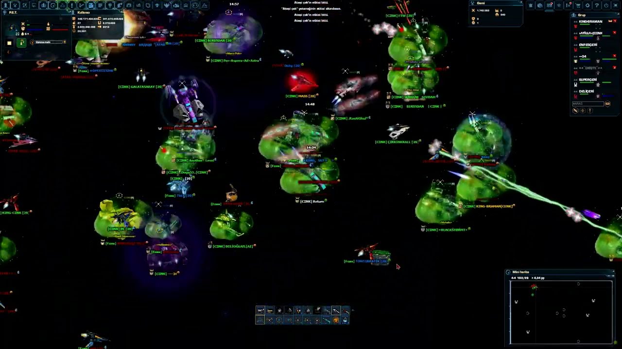 DarkOrbit - 4-4 BİG FİGHT CENK & FARK  VS  ARMA & ÖFKE & VB & DELİ & ATAR & TARZ