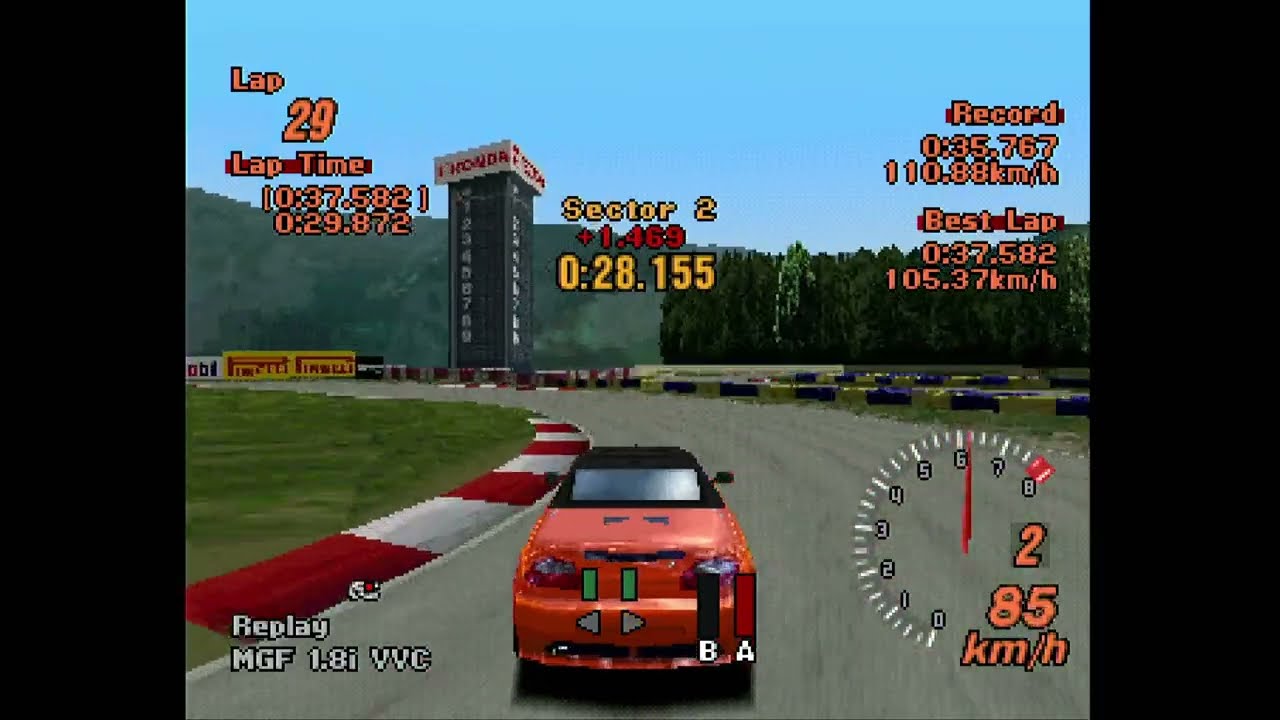 Gran Turismo 2 Arcade Mode MGF on Motor Sports Land 0:37.582