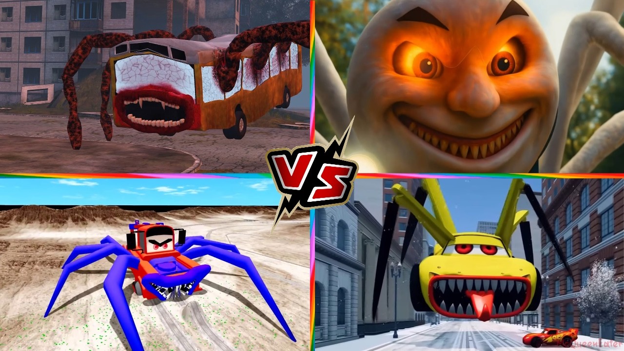 Bus Eater vs Thomas Train vs Mcqueen Monster - TILES HOP EDM RUSH!