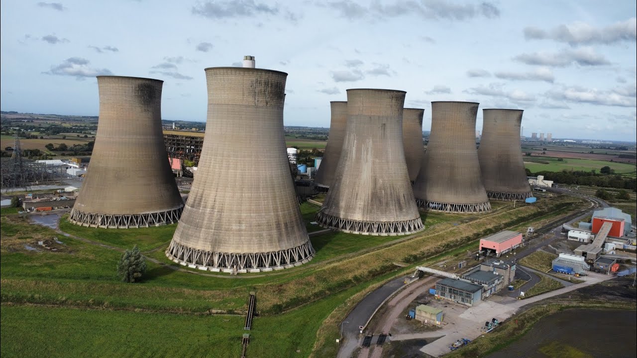 🧱 Demolition of the cooling towers power station #goviral #dji #4k #drone #subscribe