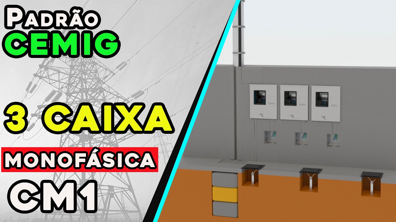 COMO MONTAR PADRÃO CEMIG MONOFÁSICO COM 3 CAIXAS CM1 EM MURO OU MURETA