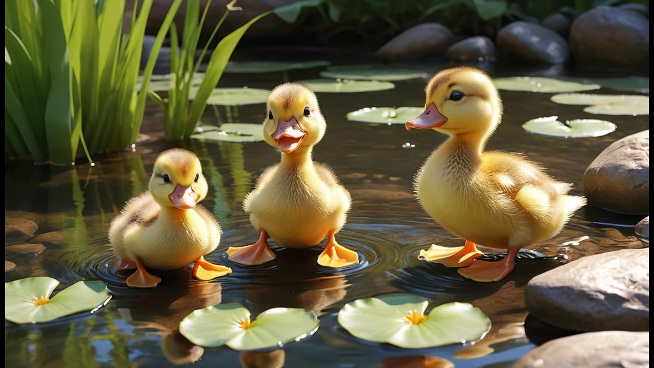Cinco Patitos Explorando el Arroyo | Canciones de Animales y Naturaleza para Niños
