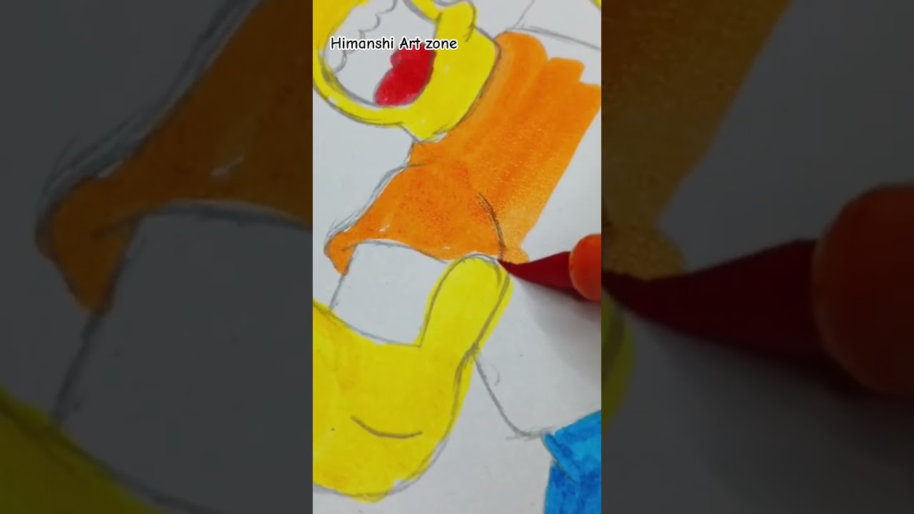 simpsons drawing | doms brush pen 