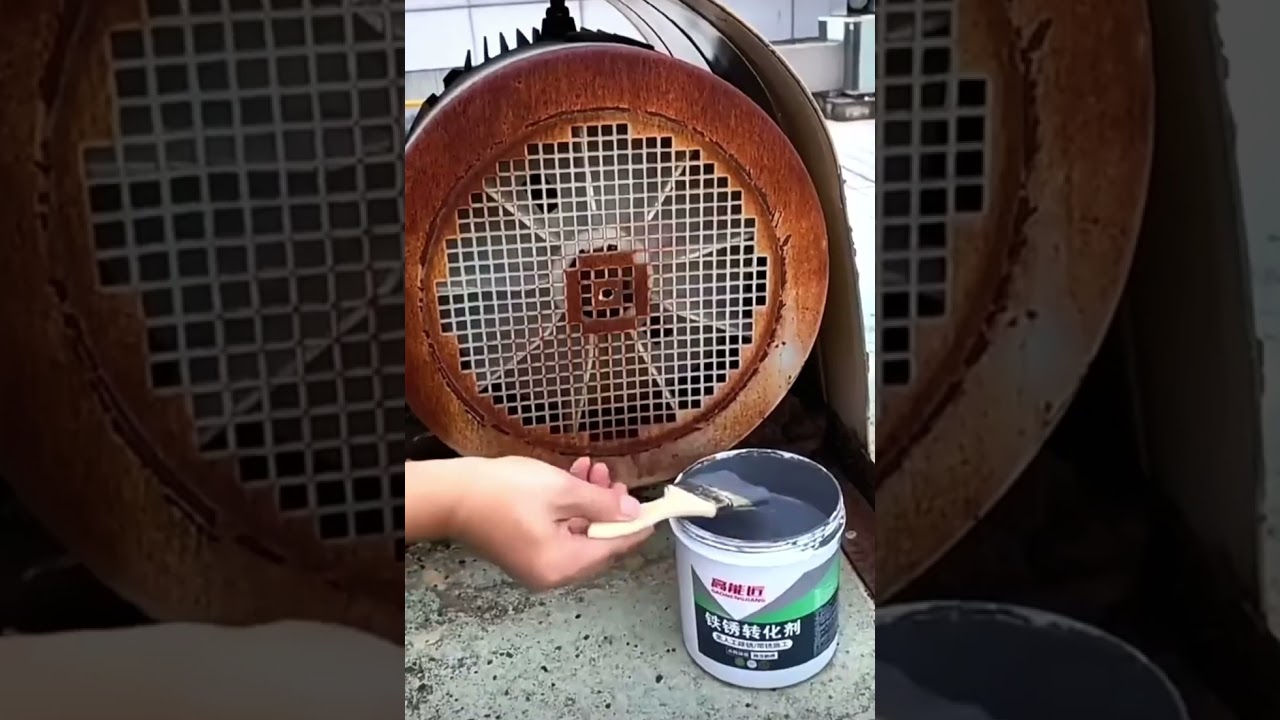 Protecting rusty metal parts with paint