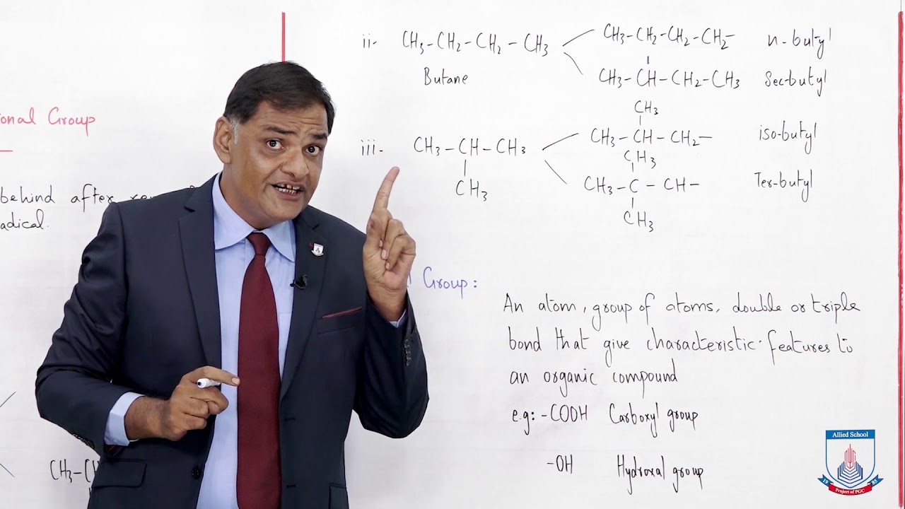 Class 10 - Chemistry - Chapter 11 - Lecture 10 - Alkyl Radical & Functional Group - Allied Schools