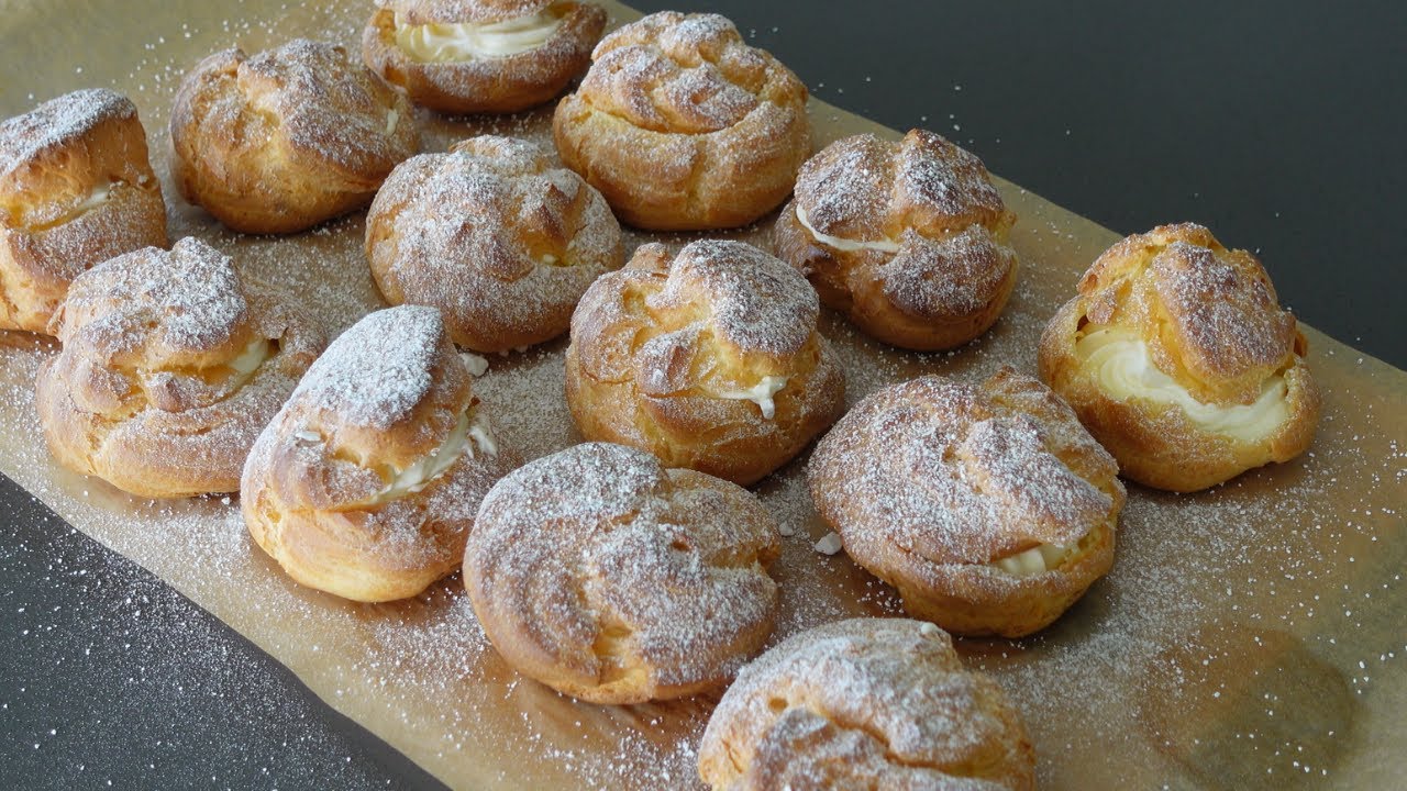 Cream Puffs/Profiteroles with Delicate and Creamy Filling | Quick and Easy Recipe