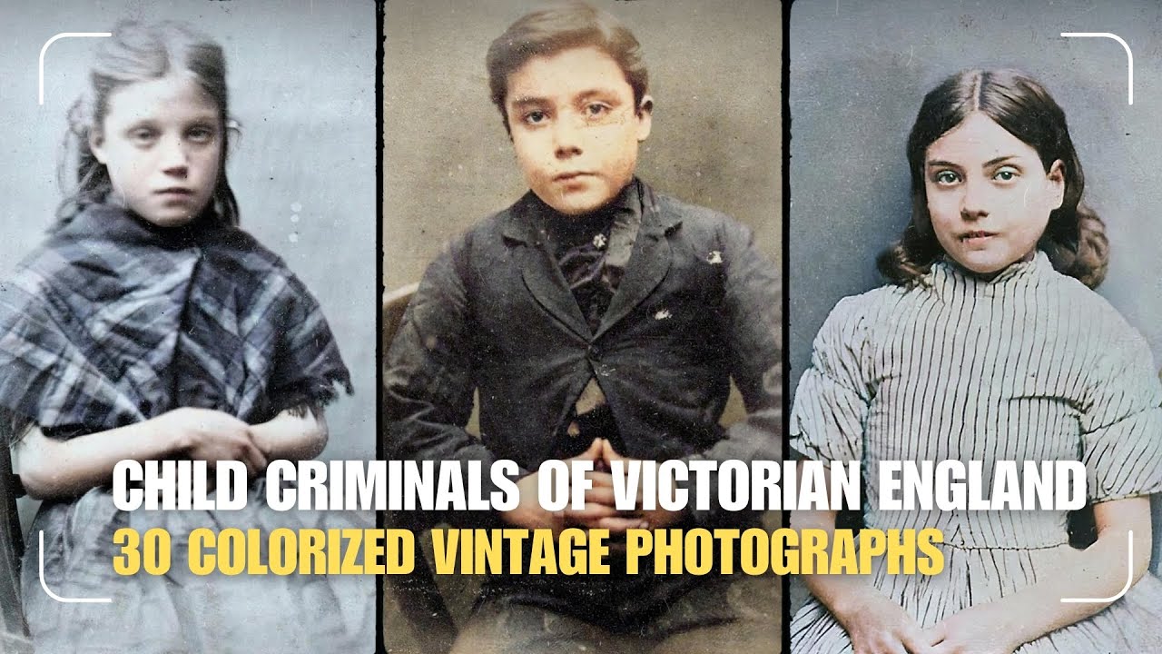 Victorian Child Criminals: Haunting Mugshots from the Past / HD Colorized Photographs
