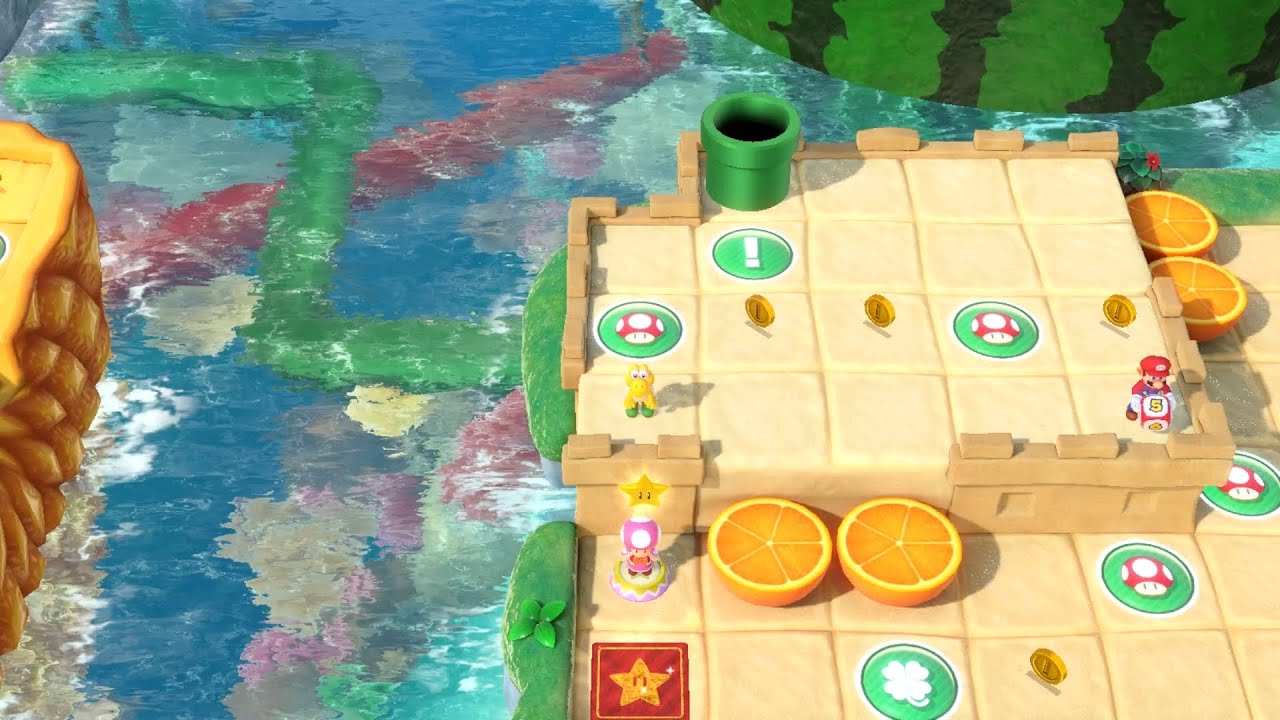 Super Mario Party Partner Party #2491 Watermelon Walkabout Koopa Troopa & Rosalina vs Waluigi & Boo