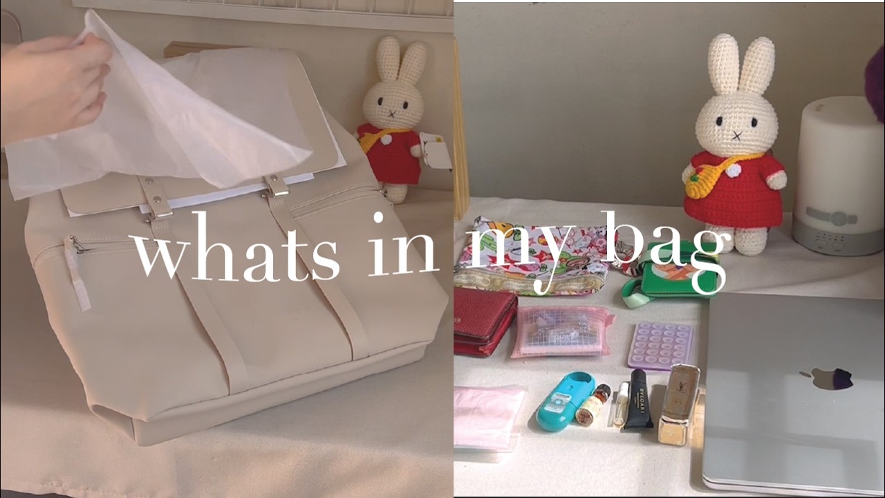 what's in my everyday work bag 👜 | aesthetic, daily essentials, unboxing with me, work edition, asmr