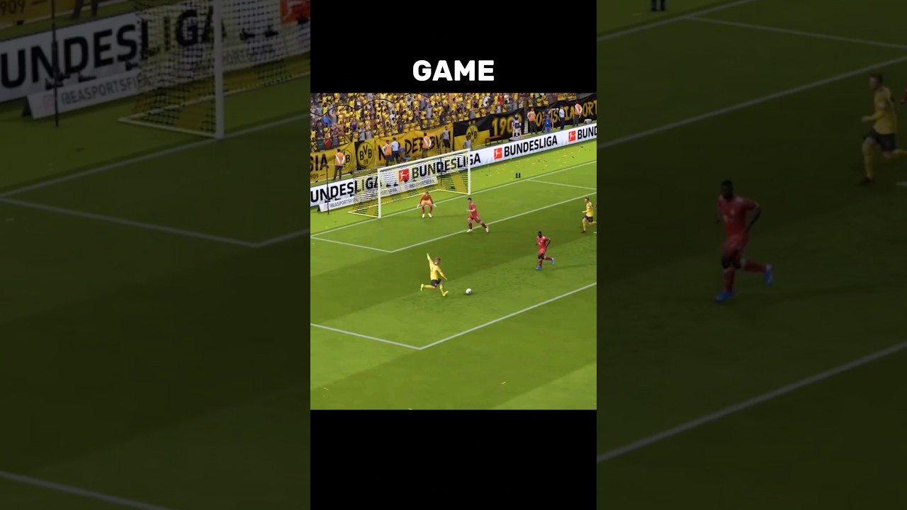 Bellingham and Haaland Curve Goal 🤝 Recreated in FIFA #fifa #eafc #fifa23 #fc26 #football #shorts