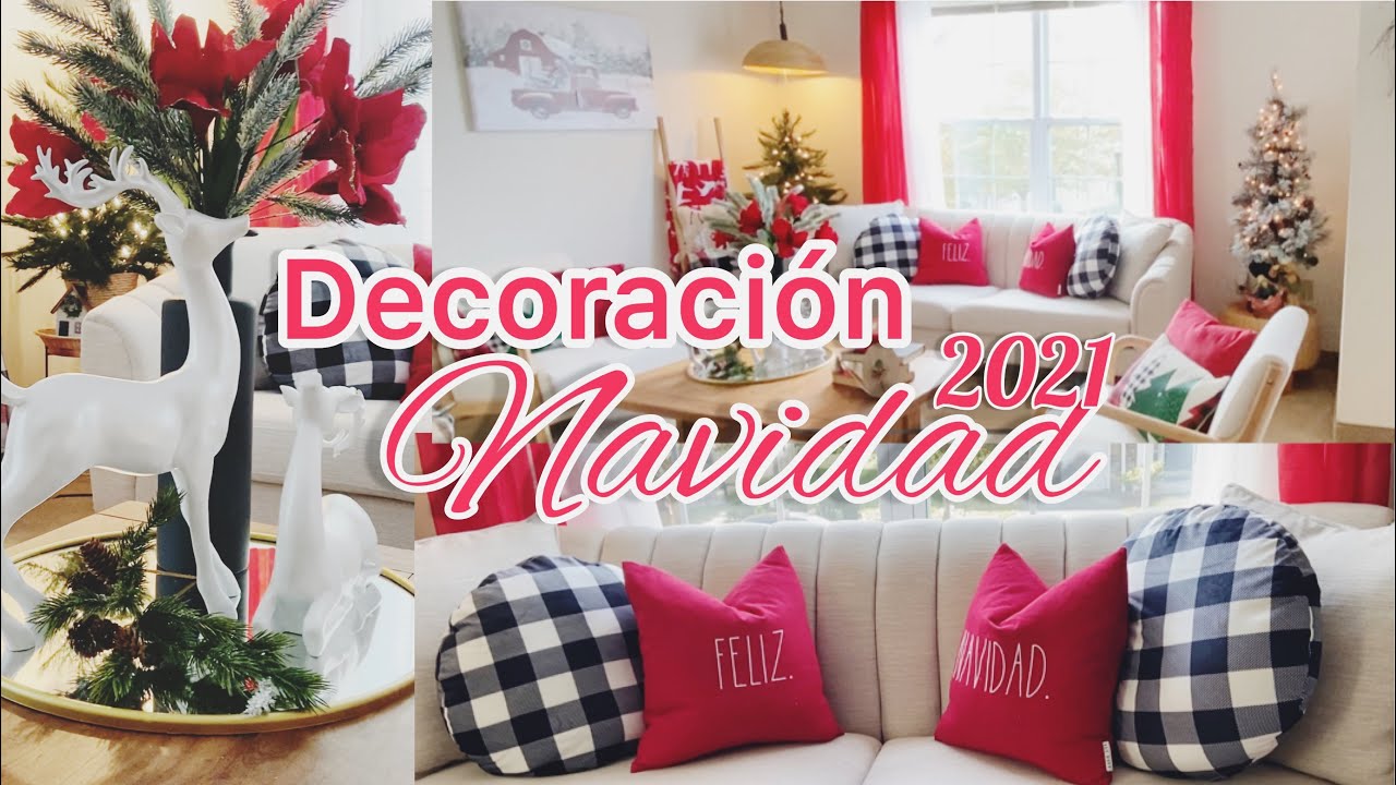 DECORACIÓN NAVIDEÑA 2021/ Ideas para decorar la sala en  Navidad/ Christmas Decorations ideas 2021