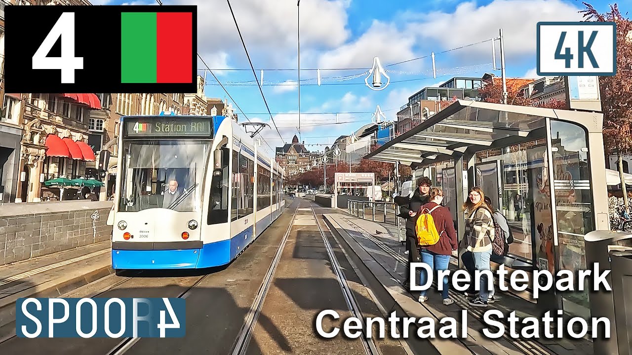 Cabinerit Tram 4 (Amsterdam) | Drentepark - Centraal Station (Tram Driver's POV)