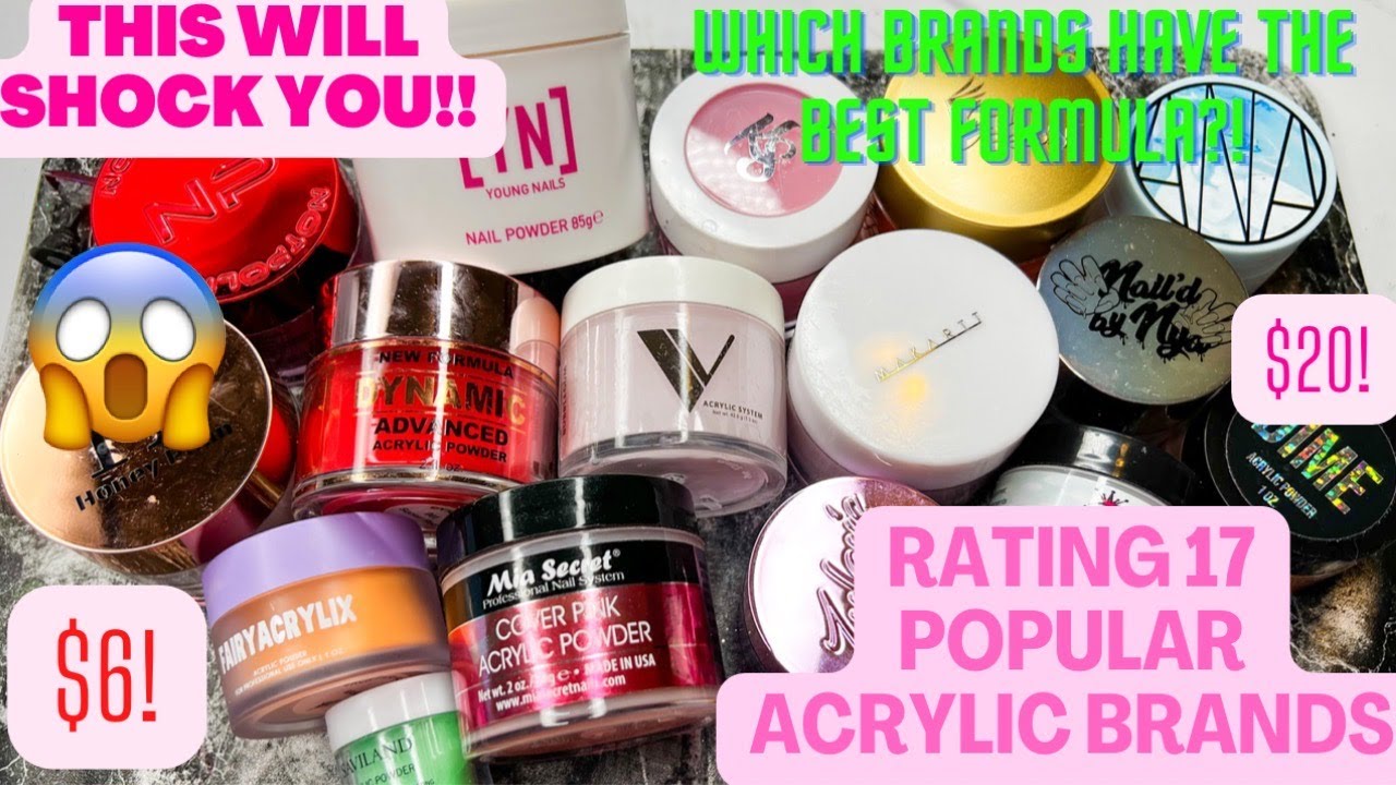 Doing What Most Are Scared To Do 😅 |  RATING 17 POPULAR ACRYLIC BRANDS WITH A BRUTALLY HONEST REVIEW