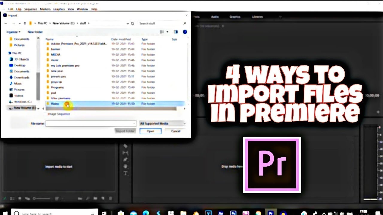 #premierepro #vfx Import files in premiere Pro / how to import files in premiere Pro