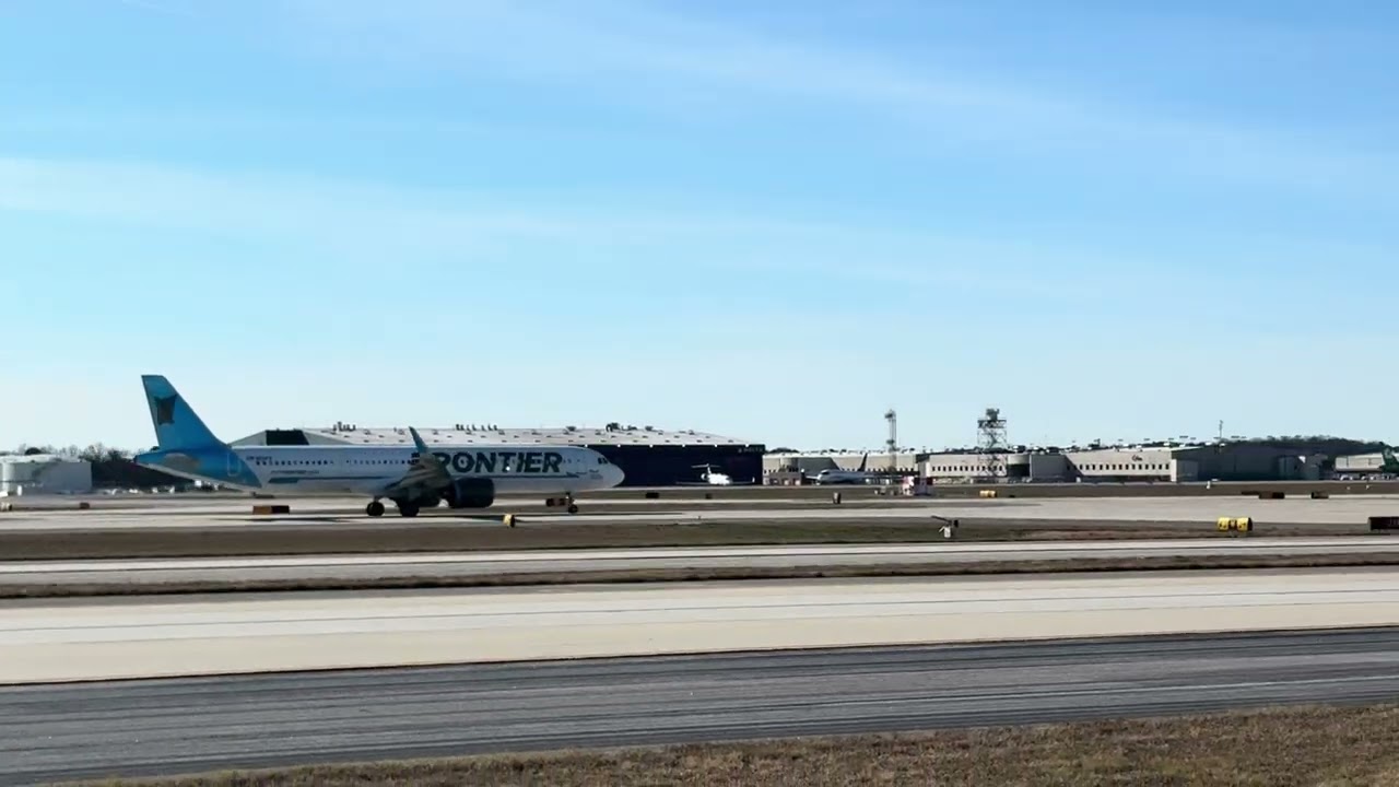 flight takes off in the clear winter sky