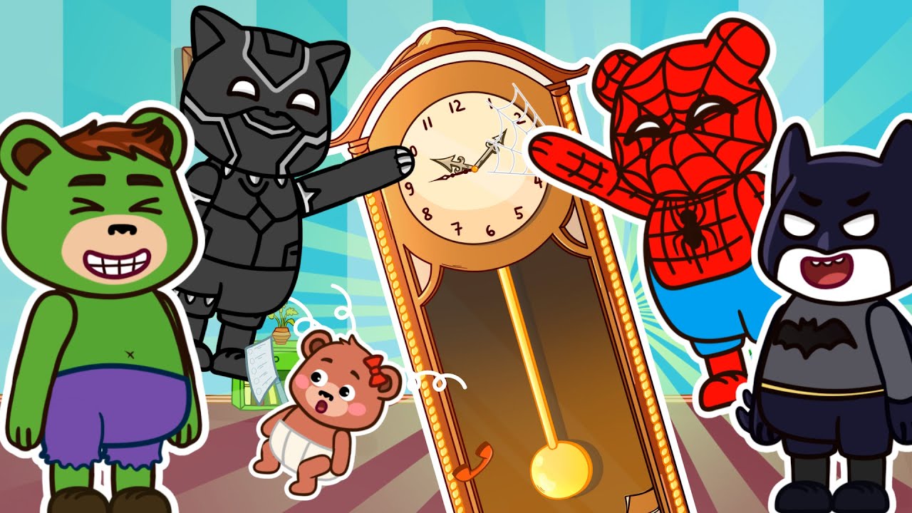 Hickory Dickory Dock Song (Marvel Hero Version) + more Newborn Baby Nursery Rhymes