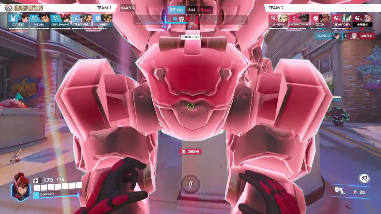 Domina doesn't counter D.Va (D.Va POTG) by DJANGO — Overwatch Replay 5AXECC